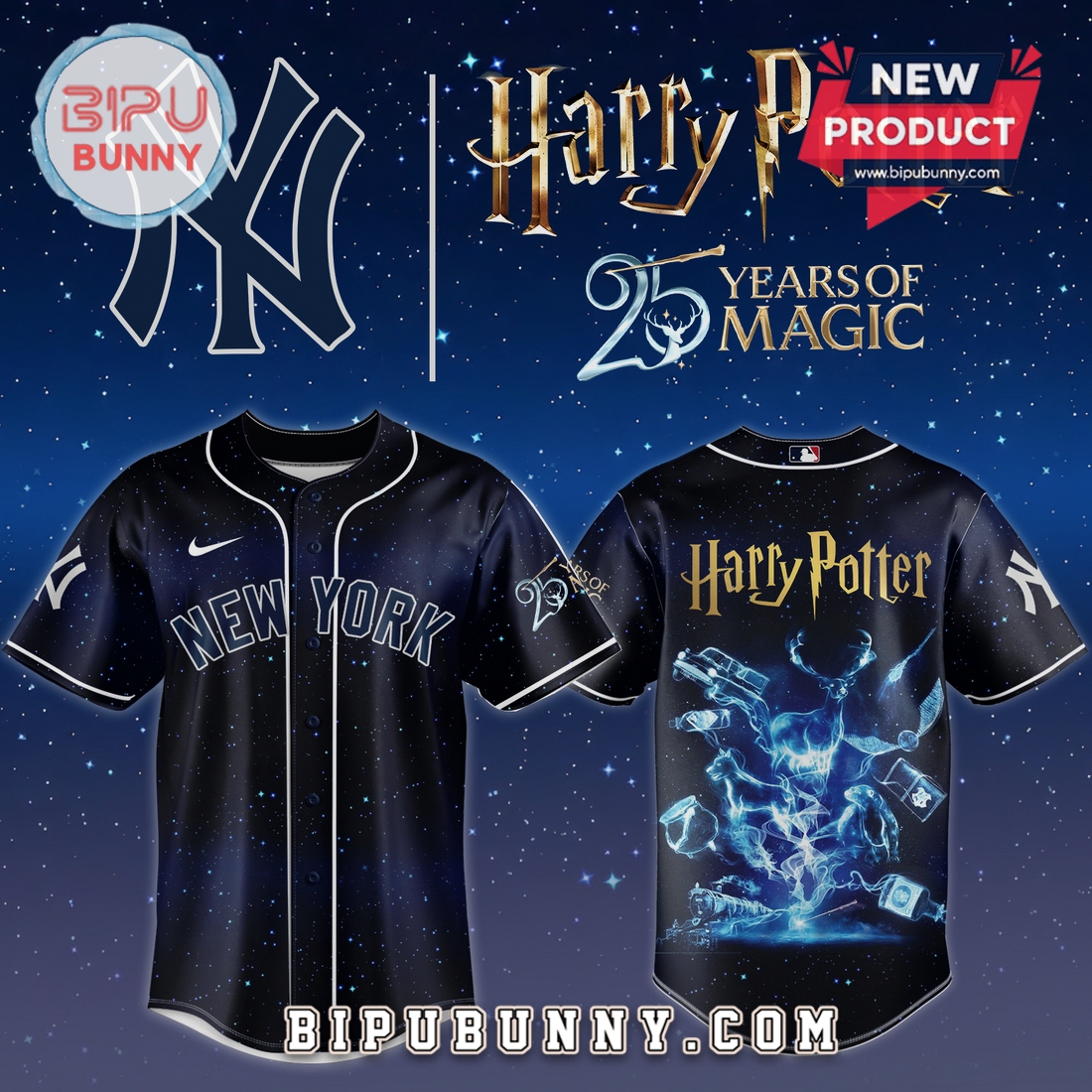 Harry Potter 25th Anniversary MLB Team Graphic Jersey Harry Potter 25th Anniversary MLB Team Graphic Jersey