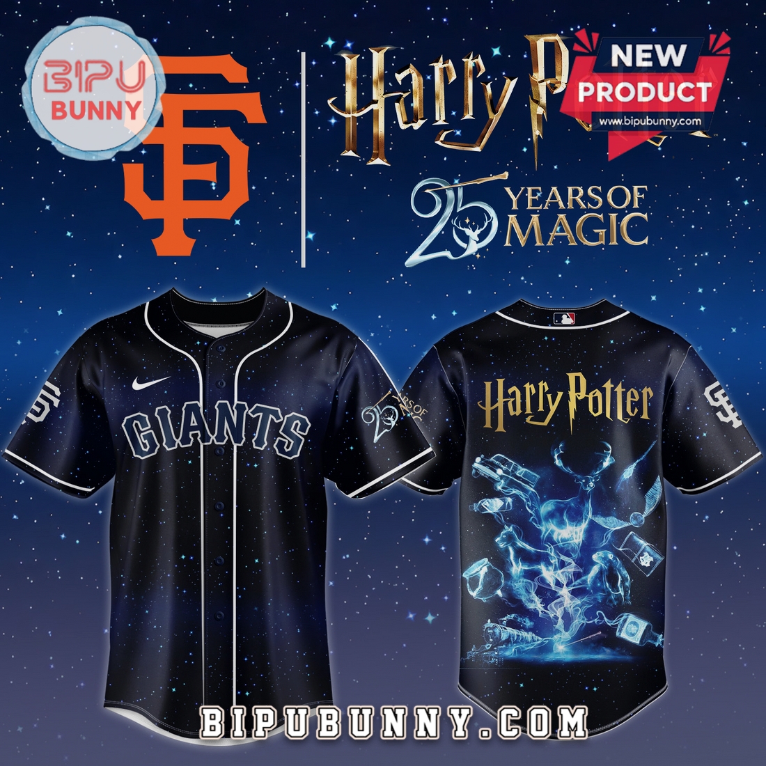 Harry Potter 25th Anniversary MLB Team Graphic Jersey Harry Potter 25th Anniversary MLB Team Graphic Jersey