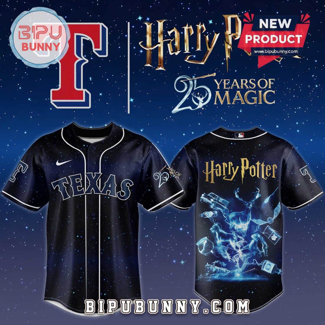 Harry Potter 25th Anniversary MLB Team Graphic Jersey Harry Potter 25th Anniversary MLB Team Graphic Jersey
