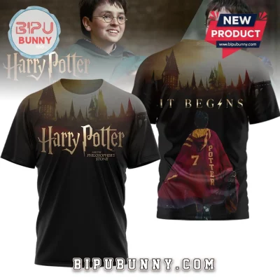 Harry Potter Philosopher’s Stone It Begins Hogwarts 3D T-Shirt