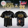 Black Harry Styles baseball jersey featuring 'Dodgers' text! Tour 2026 merch!