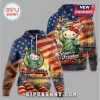 Hello Kitty Statue of Liberty USA flag hoodie: red, white, blue, and green colors!