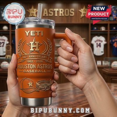 Houston Astros 64th Anniversary Baseball Fan Edition Yeti Tumbler