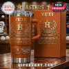 Orange Yeti mug w/ Houston Astros 64th Anniversary design: 1962-2026, baseball cap & stadium! Box next to it shows matching design!