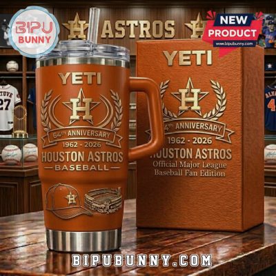 Houston Astros 64th Anniversary Baseball Fan Edition Yeti Tumbler