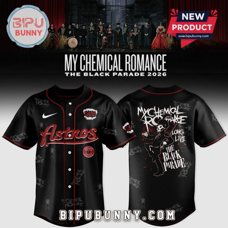 Houston Astros x My Chemical Romance Black Parade 2026 Baseball Jersey Houston Astros x My Chemical Romance Black Parade 2026 Baseball Jersey