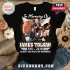 Black tee: In Memory Of James Tolkan 1931-2026. Features film stills and his signature!