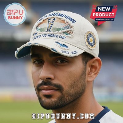 India Cricket Champions 2007-2026 T20 World Cup Distressed Cap