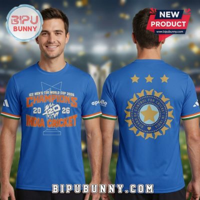 India Cricket Champions 2026 T20 World Cup Commemorative T-Shirt