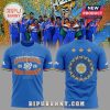 Blue cricket jersey with 'Champions' and 'India Cricket' text! Cricket World Cup 2026 t-shirt!