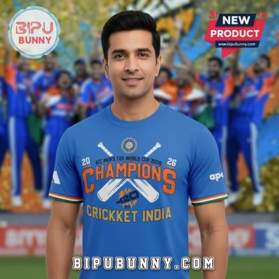 India Cricket Champions 2026 T20 World Cup T-Shirt