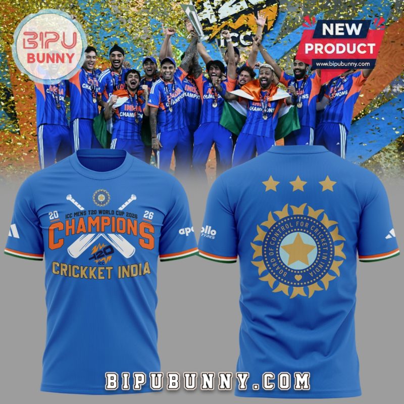 India Cricket Champions 2026 T20 World Cup T-Shirt India Cricket Champions 2026 T20 World Cup T-Shirt