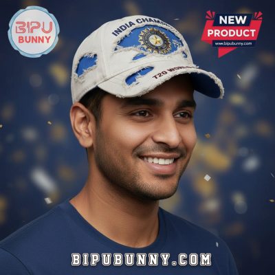 India Cricket Champions T20 World Cup 2026 Distressed Cap