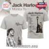 Gray tee: Jack Harlow Monica Tour. Concert dates listed. Photo of the singer. Album merch!