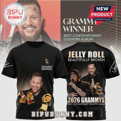 Jelly Roll Grammy Winner 2026 Beautifully Broken Contemporary Album T-Shirt
