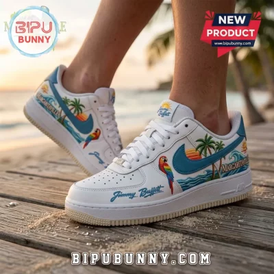 Jimmy Buffett Margaritaville Tropical Parrot Custom Air Force 1 Sneakers