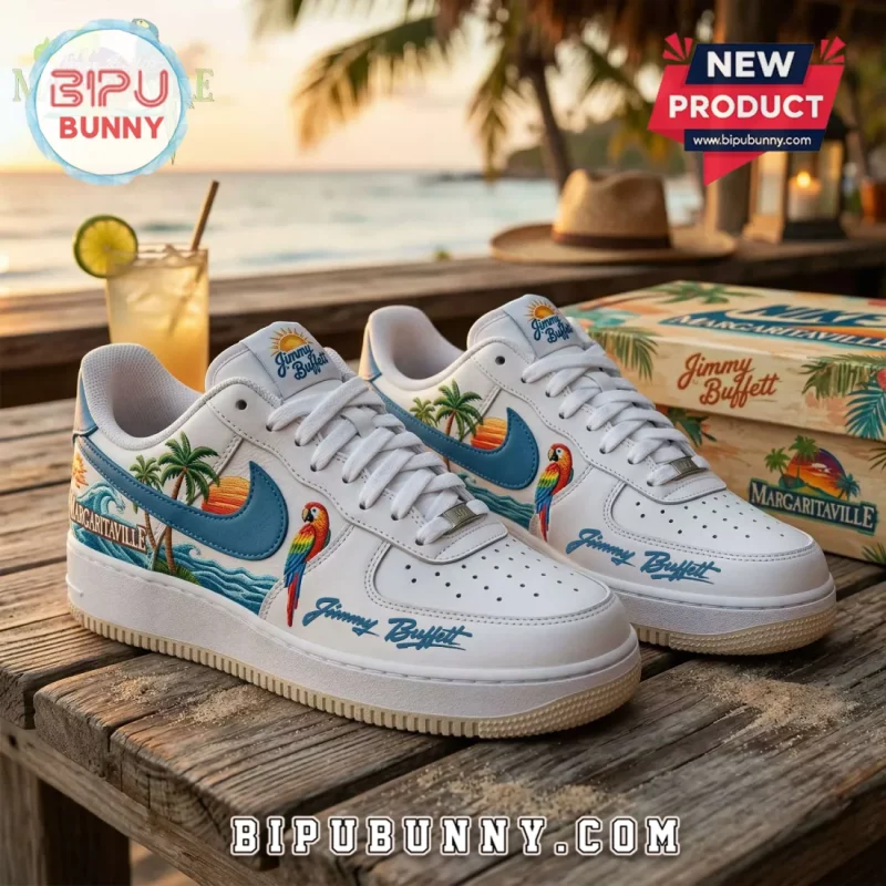 Jimmy Buffett Margaritaville Tropical Parrot Custom Air Force 1 Sneakers
