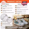 White custom sneakers, tropical beach design, blue waves, palm trees, red parrot, MARGARITAVILLE and Jimmy Buffett text!