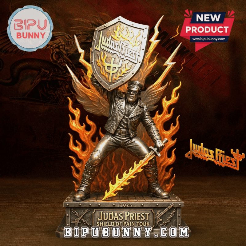 Judas Priest Shield of Pain Tour 2025 Premium Statue Figurine Judas Priest Shield of Pain Tour 2025 Premium Statue Figurine