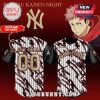Jujutsu Kaisen Night baseball jersey featuring custom name and number with the New York Yankees logo.!