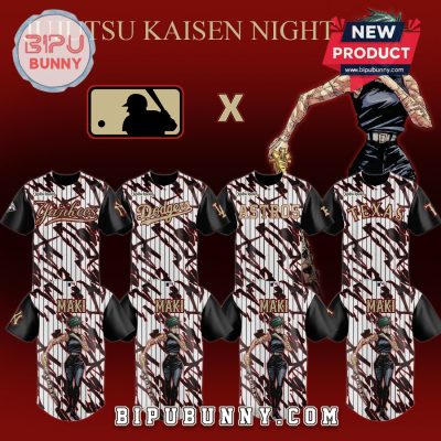 Jujutsu Kaisen Baseball Jersey – MLB Team Anime Manga Graphic Shirt