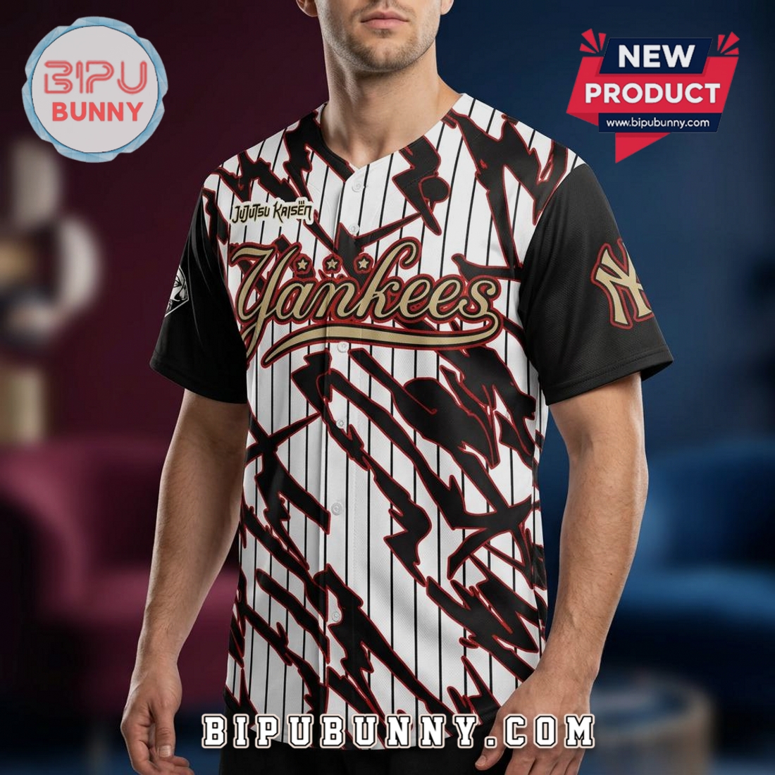 Jujutsu Kaisen MLB Teams 2026 Inspired Baseball Jersey Jujutsu Kaisen MLB Teams 2026 Inspired Baseball Jersey