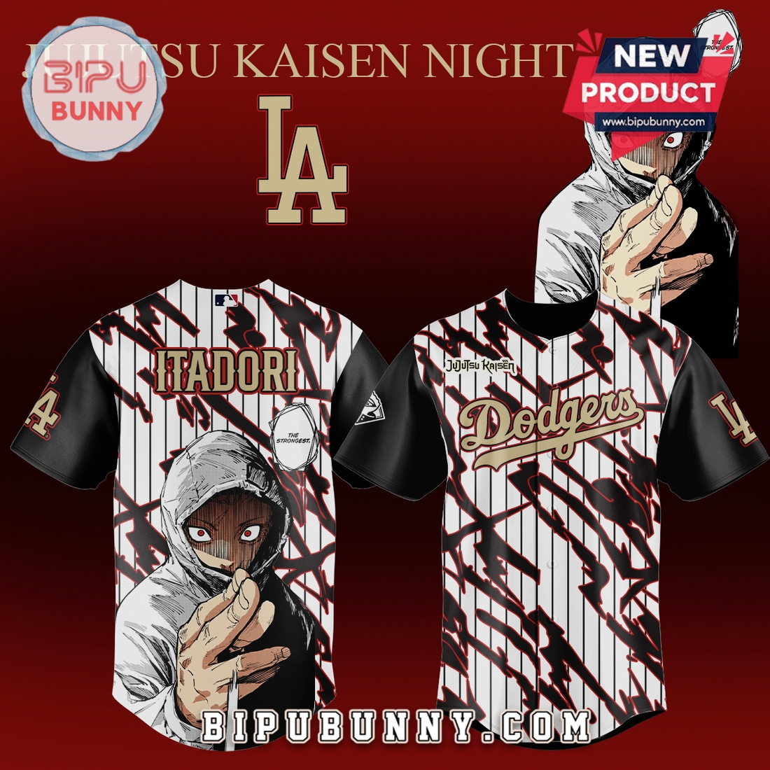 Jujutsu Kaisen MLB Teams 2026 Inspired Baseball Jersey Jujutsu Kaisen MLB Teams 2026 Inspired Baseball Jersey