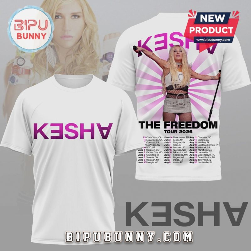 Kesha Freedom Tour 2026 Premium Graphic Concert T-Shirt