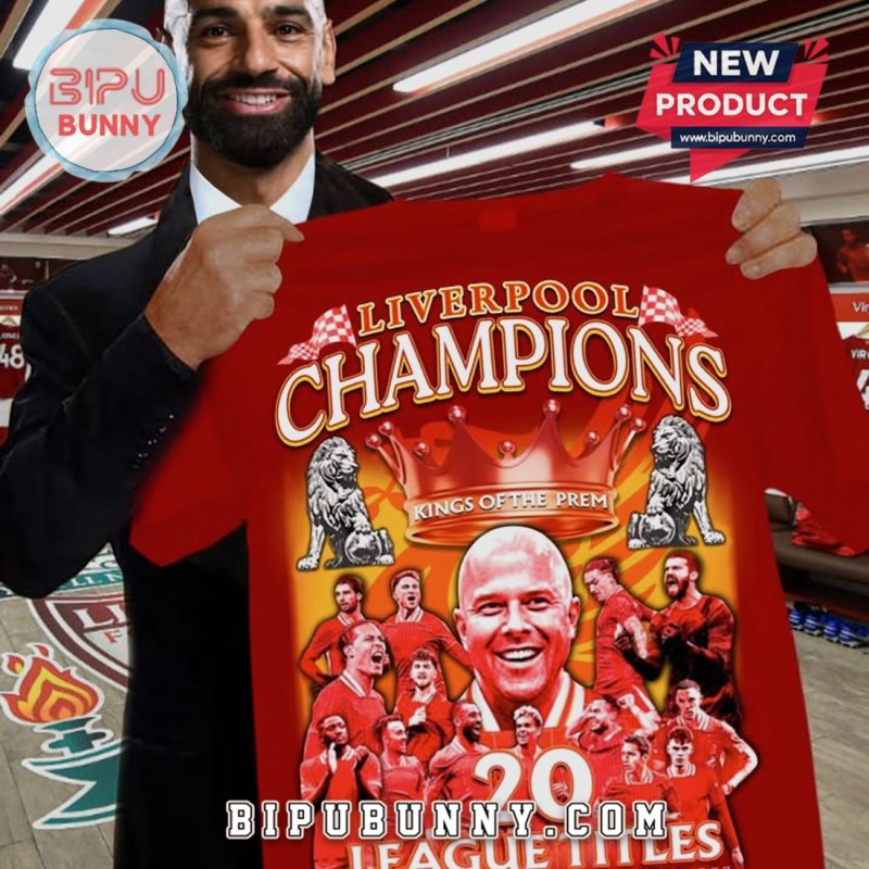 Liverpool Champions 20 League Titles Kings Of Prem Premium Graphic T-Shirt