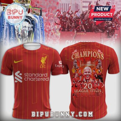 Liverpool Champions 20 League Titles Soccer Premium Shirt