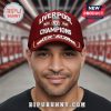 Maroon baseball cap with Liverpool, 2024-2025, Champions, and Walk Alone text.!