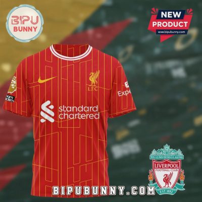 Liverpool Champions 24 25 Premium Football Club Crest Shirt