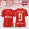 Red soccer jersey with 'DARWIN 9' on back! Features signatures and 'THANK YOU FOR THE MEMORIES' text!
