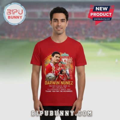 Liverpool Darwin Nunez Thank You Premier League Champions Red T-Shirt