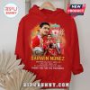 Red hoodie featuring Liverpool FC player Darwin Nunez, text: DARWIN NUNEZ, THANK YOU FOR THE MEMORIES!
