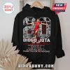 Black hoodie with Diogo Jota design, player images, and career highlights text.!