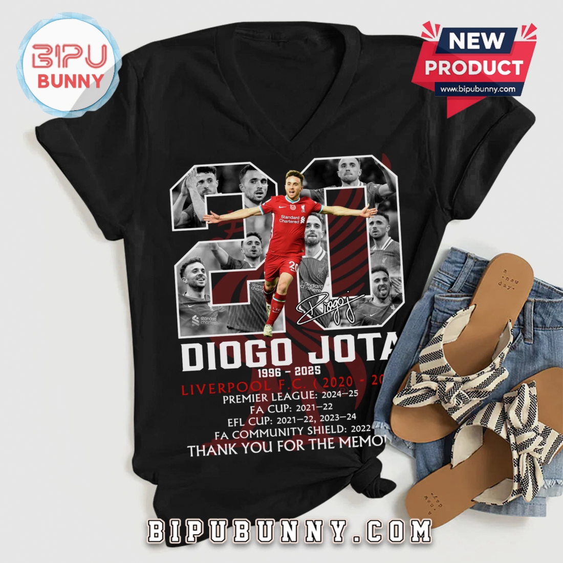 Liverpool Diogo Jota 20 Thank You Memories Football Graphic Premium T-Shirt Liverpool Diogo Jota 20 Thank You Memories Football Graphic Premium T-Shirt