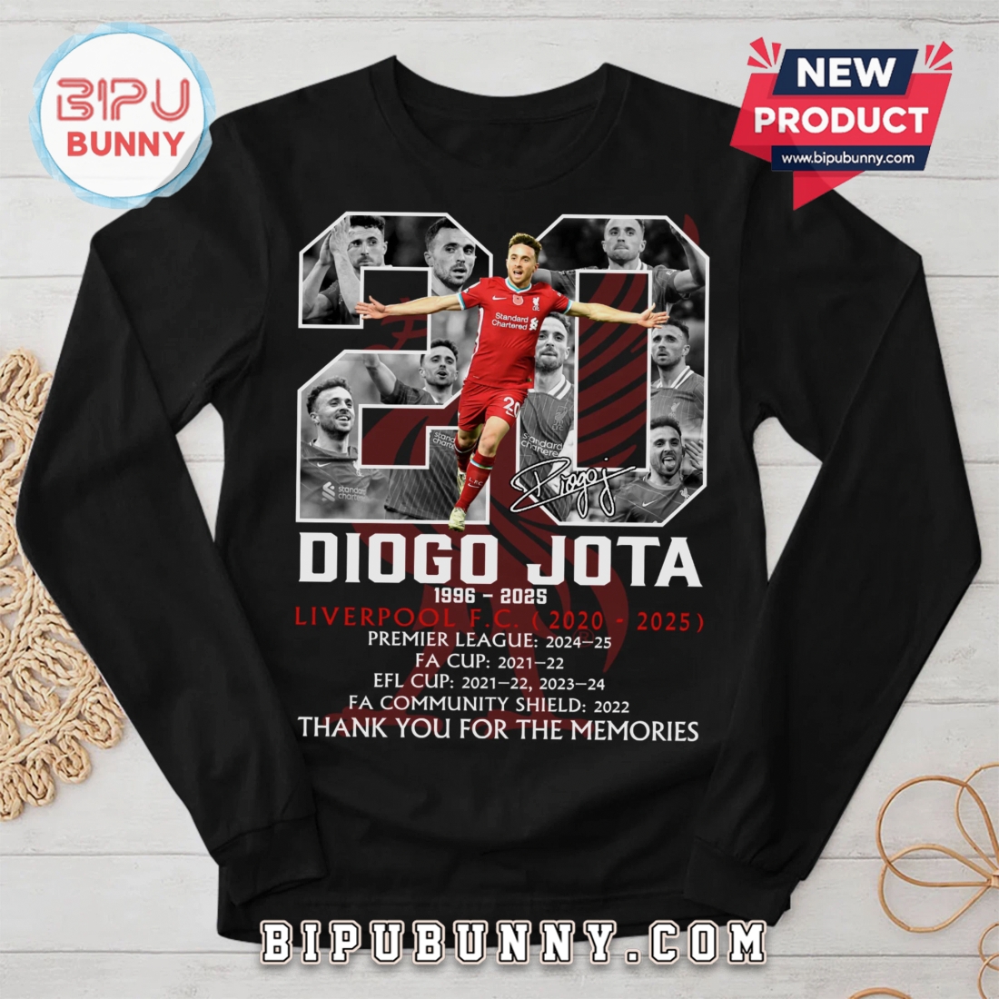 Liverpool Diogo Jota 20 Thank You Memories Football Graphic Premium T-Shirt Liverpool Diogo Jota 20 Thank You Memories Football Graphic Premium T-Shirt