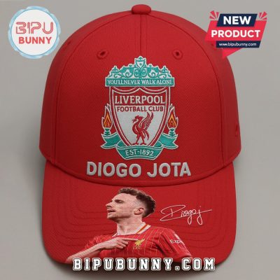 Liverpool Diogo Jota Player Graphic Signature Design Baseball Cap