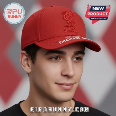 Liverpool FC Diogo Jota Signature Red Soccer Premium Baseball Cap