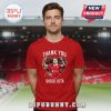 Red T-shirt with Diogo Jota photo in heart shape and 'Thank You' text above and name below.!