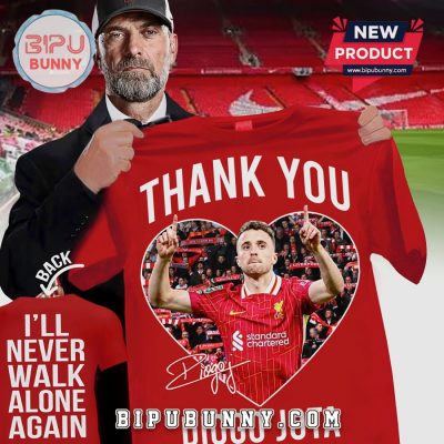 Liverpool FC Diogo Jota Thank You Graphic Red T-Shirt