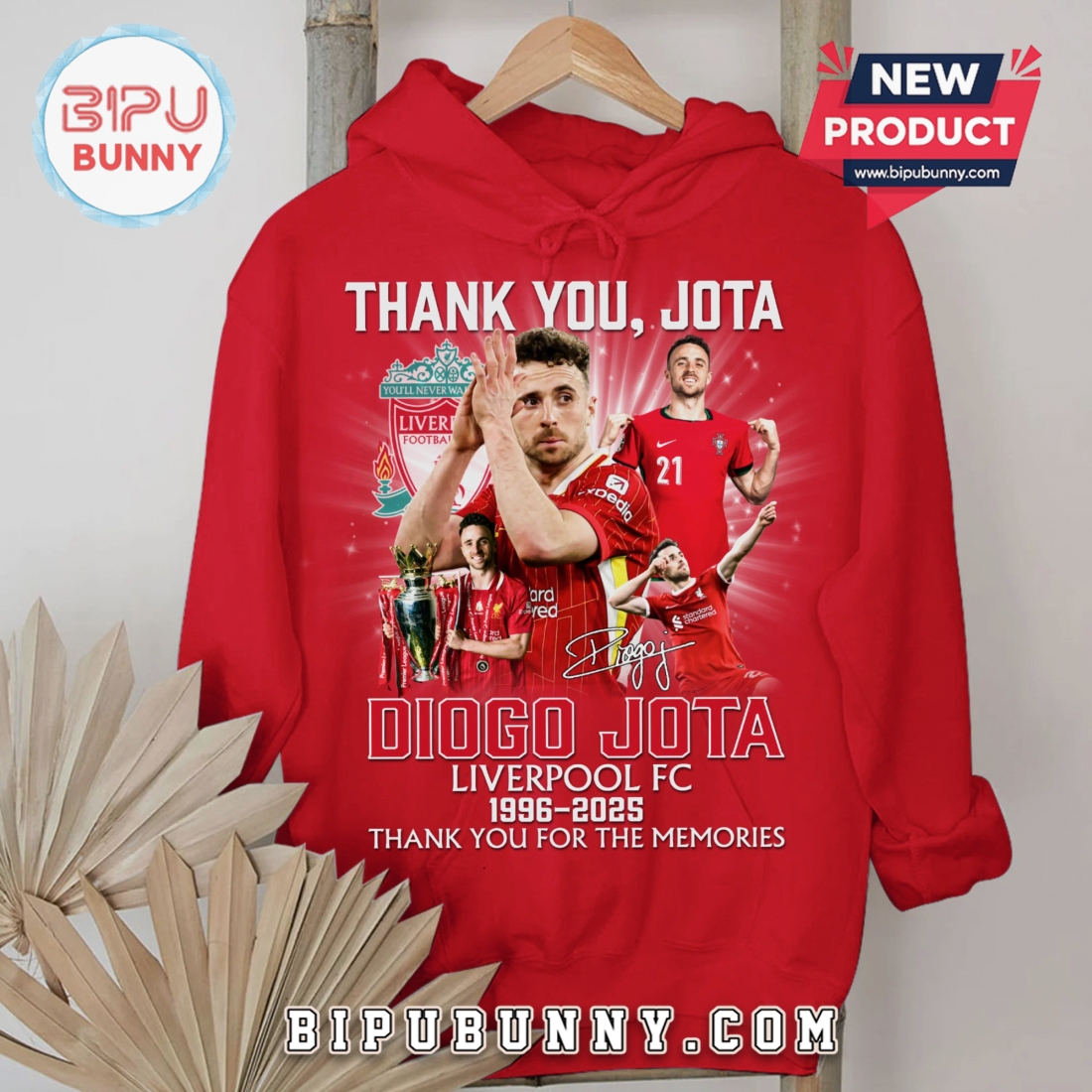 Liverpool FC Jota Thank You, Memories Graphic Soccer Supporter T-Shirt Liverpool FC Jota Thank You, Memories Graphic Soccer Supporter T-Shirt