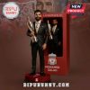 Mohamed Salah Liverpool FC Figure! Black suit, holding trophy, maroon box, Liverpool logo, signature detail!