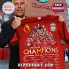 Red Liverpool Premier League Champions 2024-2025 T-shirt with player images and signatures!