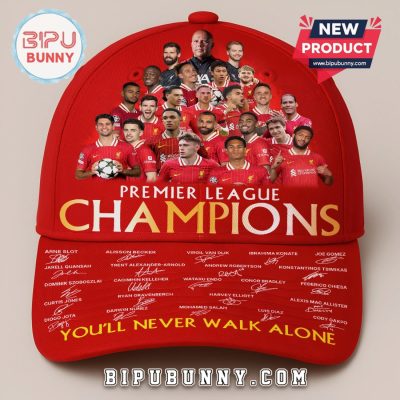 Liverpool FC Premier League Champions 2024 Signed Autograph Red Cap