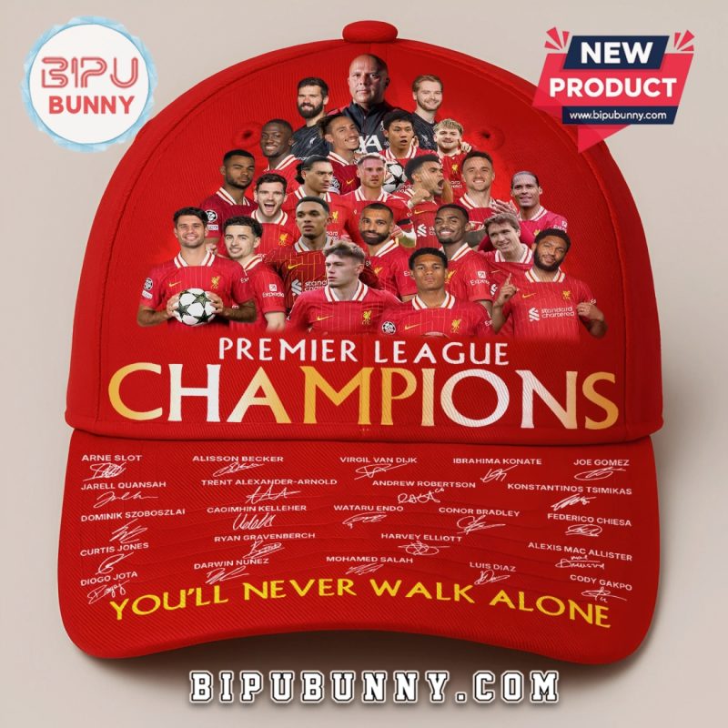 Liverpool FC Premier League Champions 2024 Signed Autograph Red Cap Liverpool FC Premier League Champions 2024 Signed Autograph Red Cap