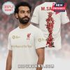 Tan t-shirt with Liverpool Football Club logo, PFA Awards 2025, PFA Player of the Year text, and a photo collage on the back.!