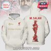 White hoodie with Liverpool Football Club logos and M.Salah design.!