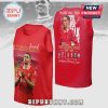 Red Liverpool jersey w/ T. Alexander-Arnold. Text: THANK YOU, TREN; YOU'LL NEVER WALK ALONE; Trent Alexander-Arnold 2004-2025!